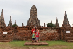 Familie foto Ayutthaya Thailand met kinderen