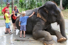 Familie foto Khao Sok Thailand met kinderen