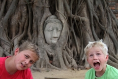 Lachen Ayutthaya Thailand met kinderen