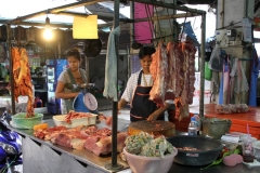 Markt Bangkok met kinderen