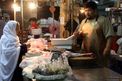 Slager Bangkok met kinderen