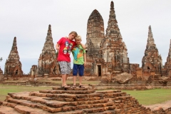 Thailand met kinderen Ayutthaya