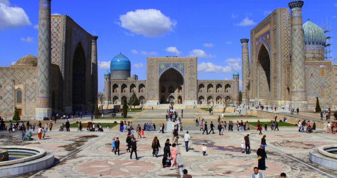Samarkand Oezbekistan met kinderen reisfoto's