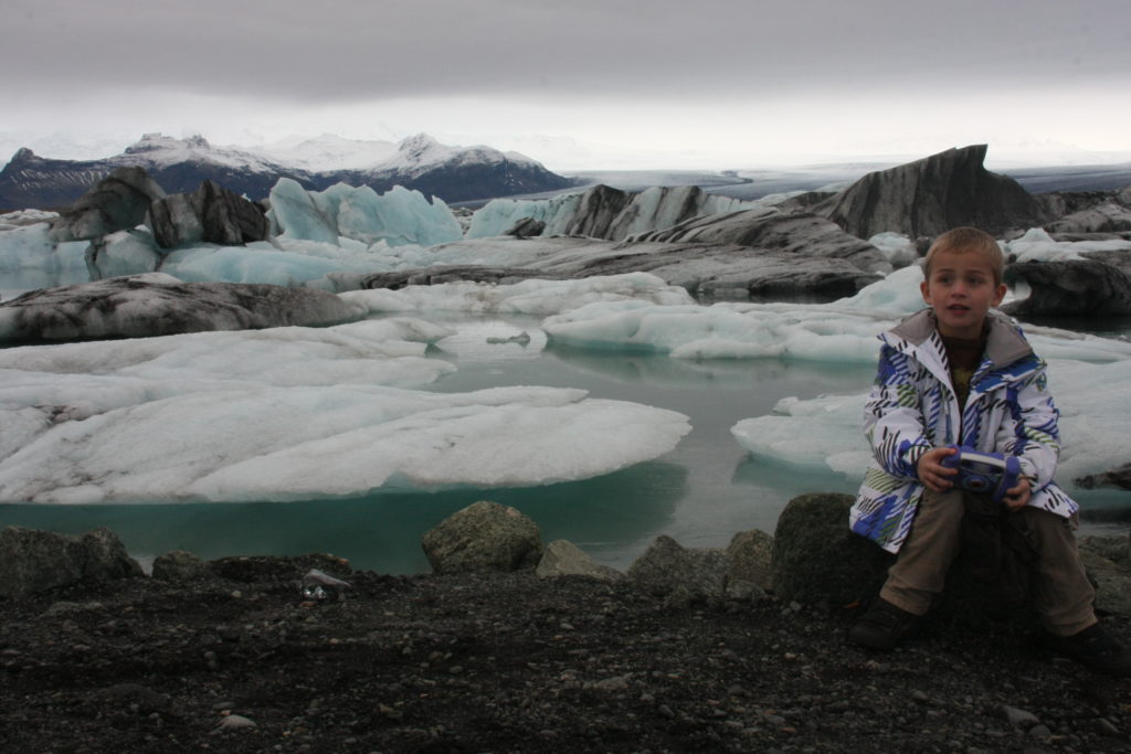 Jokulsarlon ijsland met kinderen reisfoto