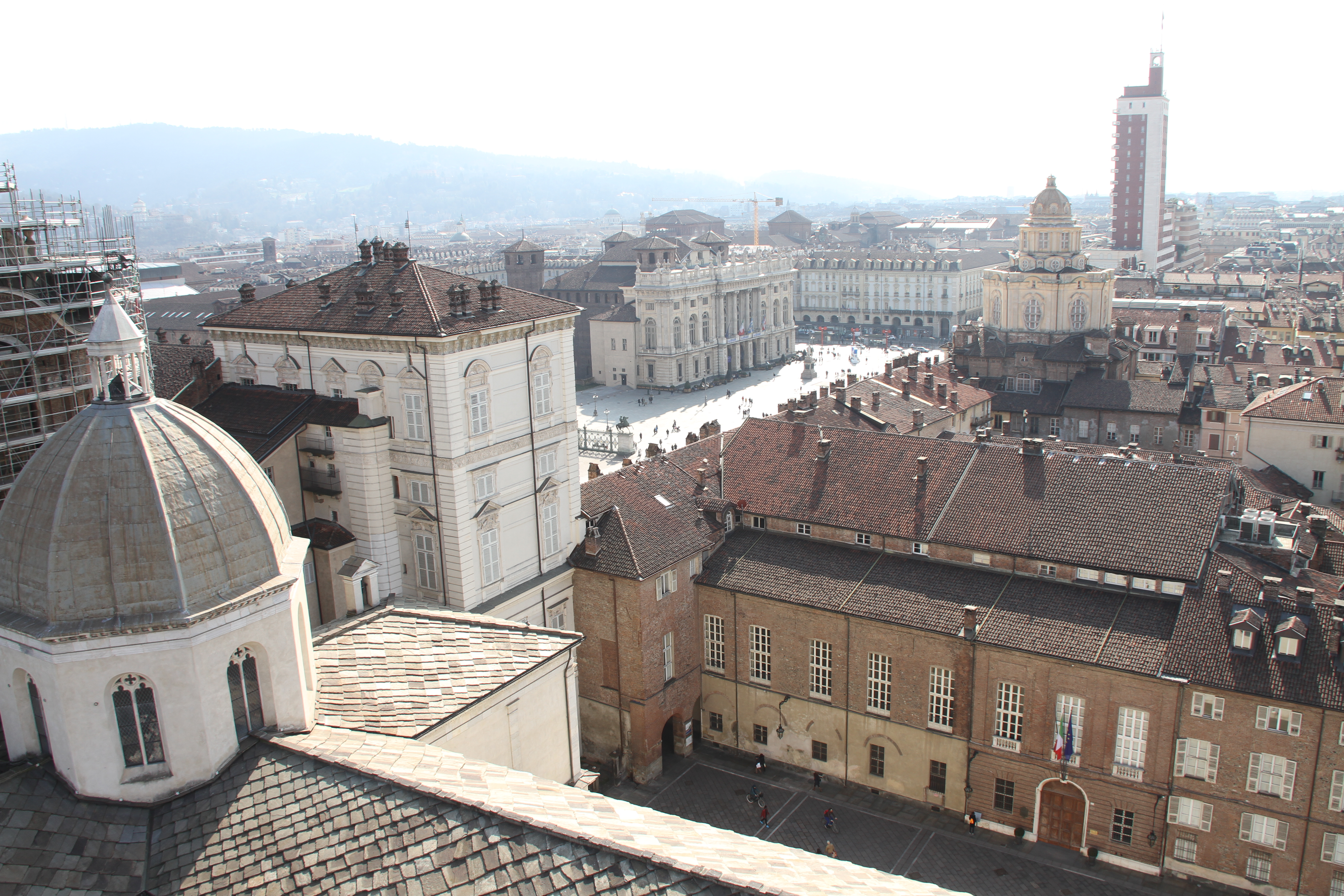 Uitzicht vanaf Duomo Turijn met kinderen